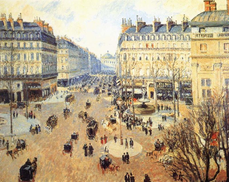 Camille Pissarro Winter afternoon, the French Theater Square china oil painting image